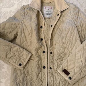 Hunter Jacket Quilted Light Tan size 0 EUC